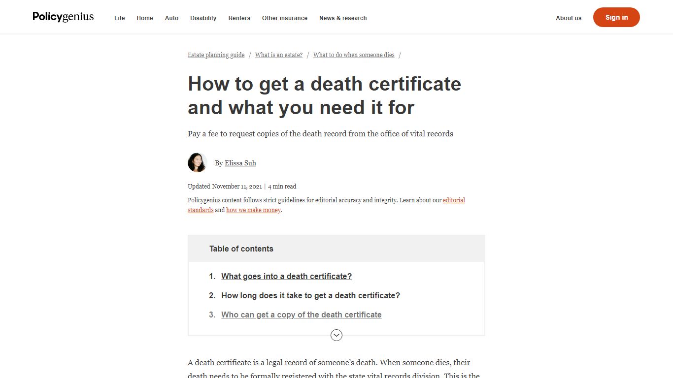 How to get a death certificate and what you need it for